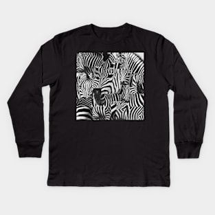 Zebra Freestyle Kids Long Sleeve T-Shirt